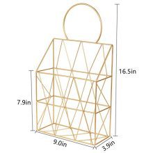YINASI Metal Wire Magazine Holder Newspaper Organizer Storage Basket