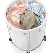 Heavy Duty Wheels-Chrome Laundry Hamper
