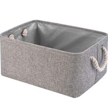 Collapsible Storage Basket Bins, Decorative Foldable Rectangular Linen