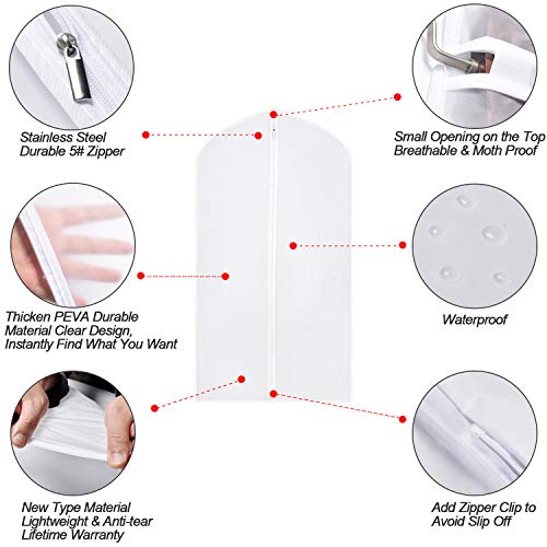 UOUEHRA Hanging Moth Proof Garment Bag Cover
