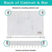 Rustic Wall Mounted Jewelry Organizer with Wooden Barndoor Decor.