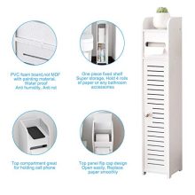 Bathroom Storage Corner Floor Cabinet with Doors and Shelves