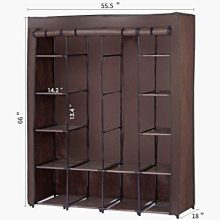 kealive Portable Closet Organizer Storage with Non-Woven Fabric Cover