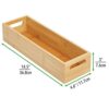 Bamboo Kitchen Cabinet & Fridge Drawer Organizer Tray