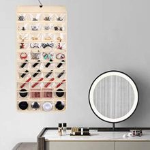 Double Sided Hanging Jewelry Organizer 80 Pockets
