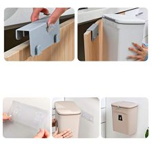 AYADA Hanging Trash Can with Lid, Hanging Garbage Can