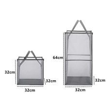 Laundry Hamper Mesh Double Clothes Organizer