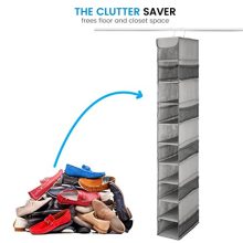 Zober 10-Shelf Hanging Shoe Organizer, Shoe Holder for Closet