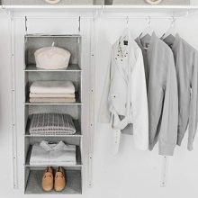 5-Shelf Jumbo Hanging Storage Closet Hanging Organizer for Closet Rod