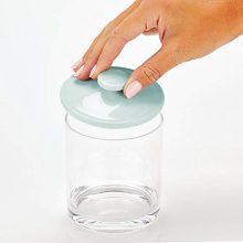 Modern Round Plastic Bathroom Vanity Countertop Storage
