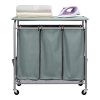 PARANTA Foldable Ironing Board Laundry Sorter Cart