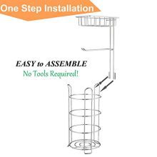 ALHAKIN Toilet Paper Holder, Free Standing Bathroom Tissue Roll Holders