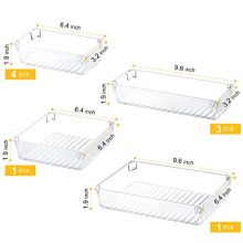 Kootek 9 Pcs Desk Drawer Organizer Trays, 4-Size Bathroom Drawer