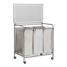 Sorter Cart with Foldable Ironing Board with Transparent Net