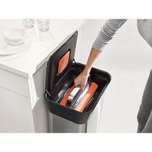 Joseph Joseph 30030 Intelligent Waste Titan Trash Can Compactor - Efficient Odor Control, Hygienic, and Durable Stainless Steel Design