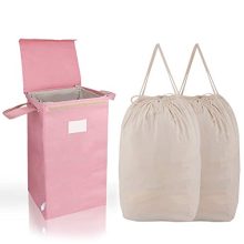 MCleanPin Laundry Hamper with Lid and 2 Removable Liners