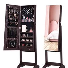 Jewelry Cabinet with Full-Length Mirror