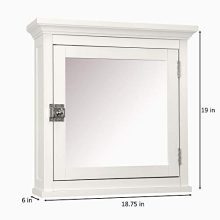 Elegant Home Fashions Madison Collection Mirrored Medicine Cabinet