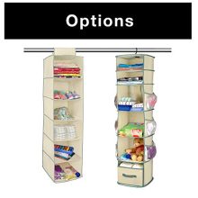 Smart Design 6-Tier Smart Carousel Organizer w/ 6 Pockets
