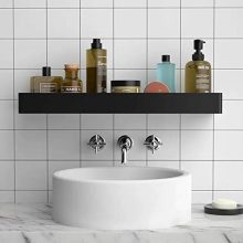 Z metnal Shower Caddy Basket Wall Shelf with Towel Bar Hanger Hook