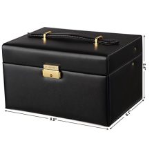 Jewelry Collection with the Lockable Mirrored Jewelry Box - Stylish, Secure, and Perfect for Organizing Your Precious Pieces