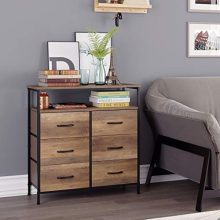 HOMECHO Fabric Dresser Chest with 6 Drawers