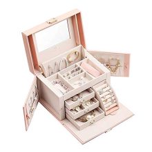 Jewelry Box Organizer Faux Leather