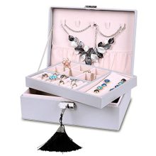 misaya Jewelry Organizer Box - Women Two Layer Display