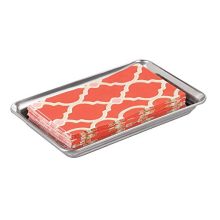 mDesign Metal Storage Organizer Tray for Bathroom Vanity Countertops