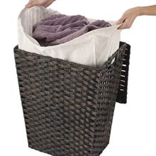 Whitmor Rattique Laundry Hamper with Lid