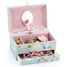 Kids Musical Jewelry Box for Girls with Big Drawer
