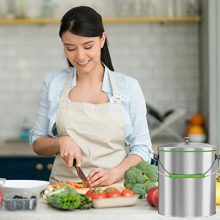 Stainless Steel Compost Bin - Effortless Home Composting for a Greener Tomorrow! 🌱