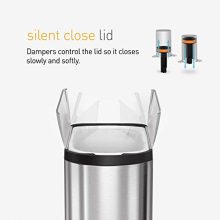 10L Butterfly Lid Bathroom Step Trash Can - Dark Bronze Stainless Steel with Silent Close Lid
