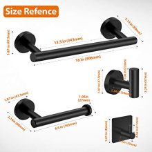 5-Pieces Matte Black Bathroom Hardware Set
