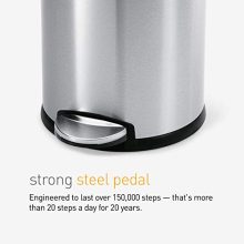 simplehuman Gallon Round Bathroom Step Trash Can