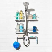 OXO Good Grips Aluminum Hose-Keeper Shower Caddy