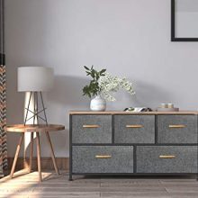 Vogga Dresser with 5 Drawers, Fabric Dresser Storage Tower