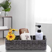 HOSROOME Toilet Paper Basket Larger Compartments Storage Basket