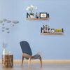 Rustic Wood Wall Shelves, Storage Shelves for Bedroom