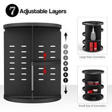 Adjustable Bathroom Makeup Carousel Spinning Holder Rack
