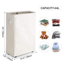Beige Dirty Clothes Laundry Hamper Corner Bin