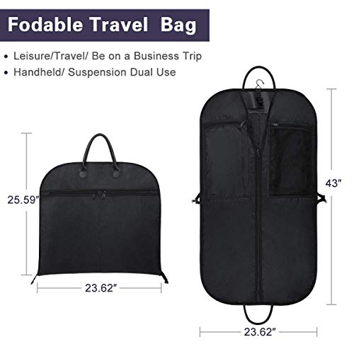 Orange Tech 43" Gusseted Travel Garment Bag for Business