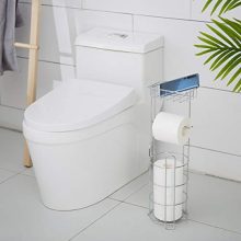 ALHAKIN Toilet Paper Holder, Free Standing Bathroom Tissue Roll Holders