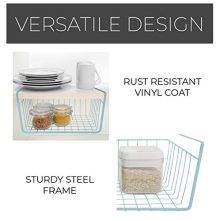 Smart Design Undershelf Storage Basket - Small - Snug Fit Arms