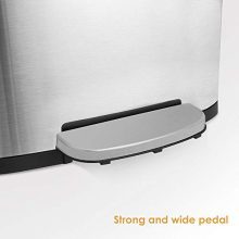 HEMBOR 13.2 Gallon(50L) Trash Can, Stainless Steel
