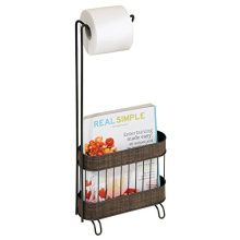 iDesign Twillo Free Standing Toilet Paper Holder and Newspaper