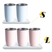 Toothbrush Holder Rectangle Tray for Vanity Countertop