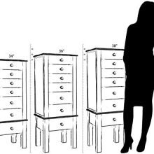 Alveare Home Helena Standing Jewelry Armoire