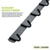 Hooks N Holders Matte Black 12 Wall Hooks Heavy Duty Wall Hanger