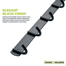 Hooks N Holders Matte Black 12 Wall Hooks Heavy Duty Wall Hanger